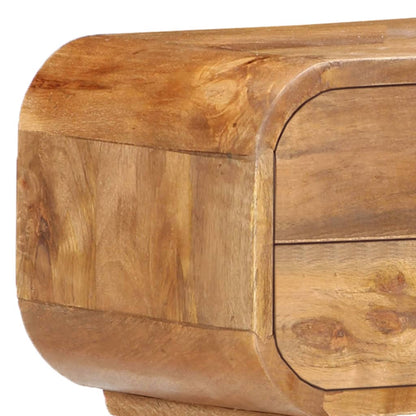 Bedside Cabinet Mango Wood Brown Solid Mango Wood