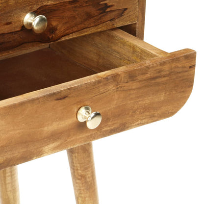 Bedside Cabinet Mango Wood Brown Solid Mango Wood