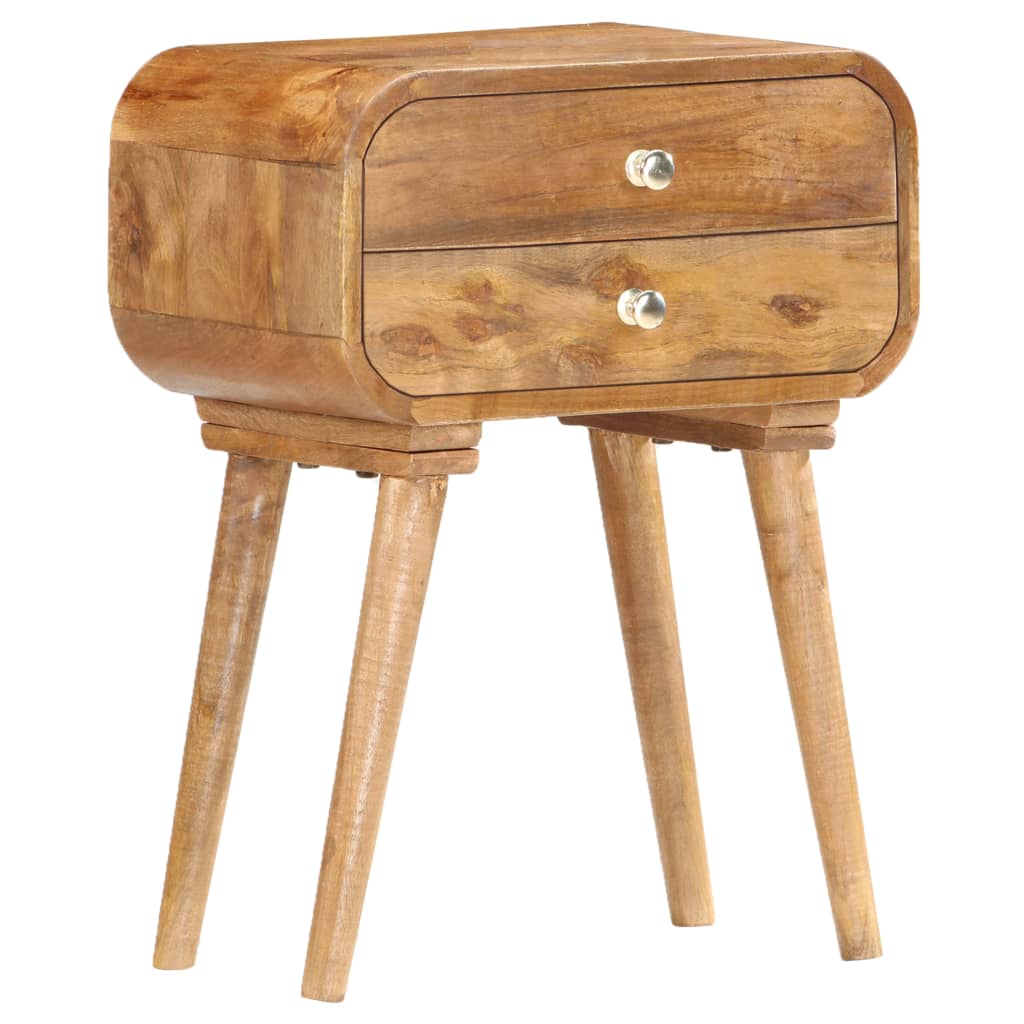 Bedside Cabinet Mango Wood Brown Solid Mango Wood