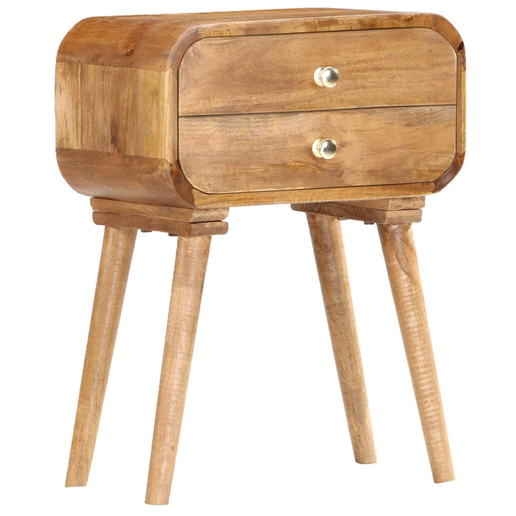 Bedside Cabinet Mango Wood Brown Solid Mango Wood