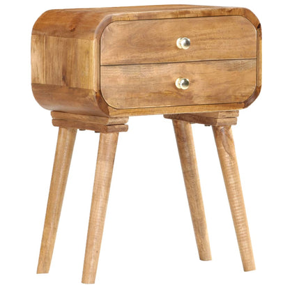 Bedside Cabinet Mango Wood Brown Solid Mango Wood