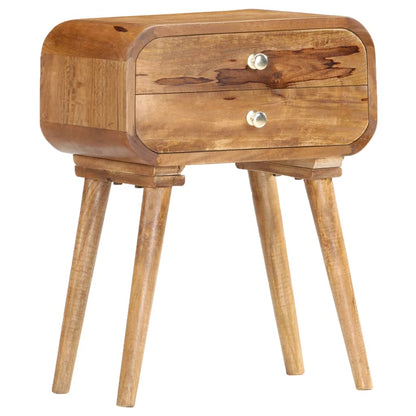 Bedside Cabinet Mango Wood Brown Solid Mango Wood