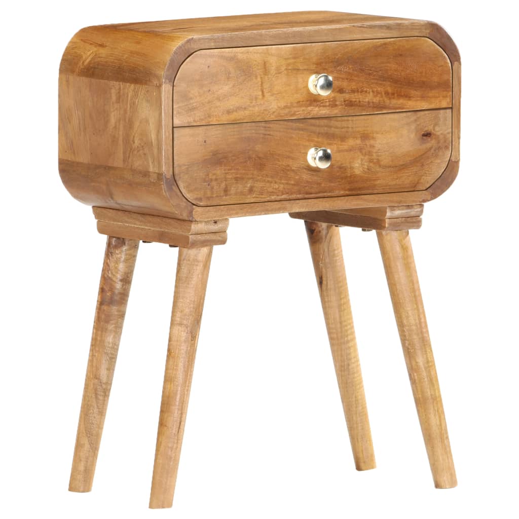 Bedside Cabinet Mango Wood Brown Solid Mango Wood
