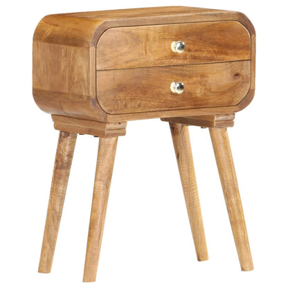 Bedside Cabinet Mango Wood Brown Solid Mango Wood