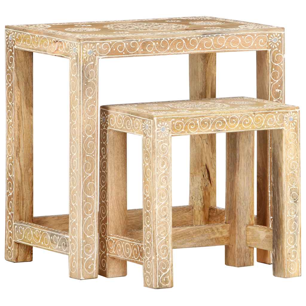 Side Table Natural Mango Wood Solid Mango Wood Small