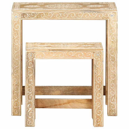 Side Table Natural Mango Wood Solid Mango Wood Small