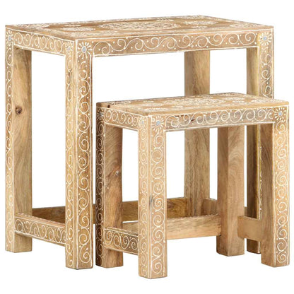 Side Table Natural Mango Wood Solid Mango Wood Small