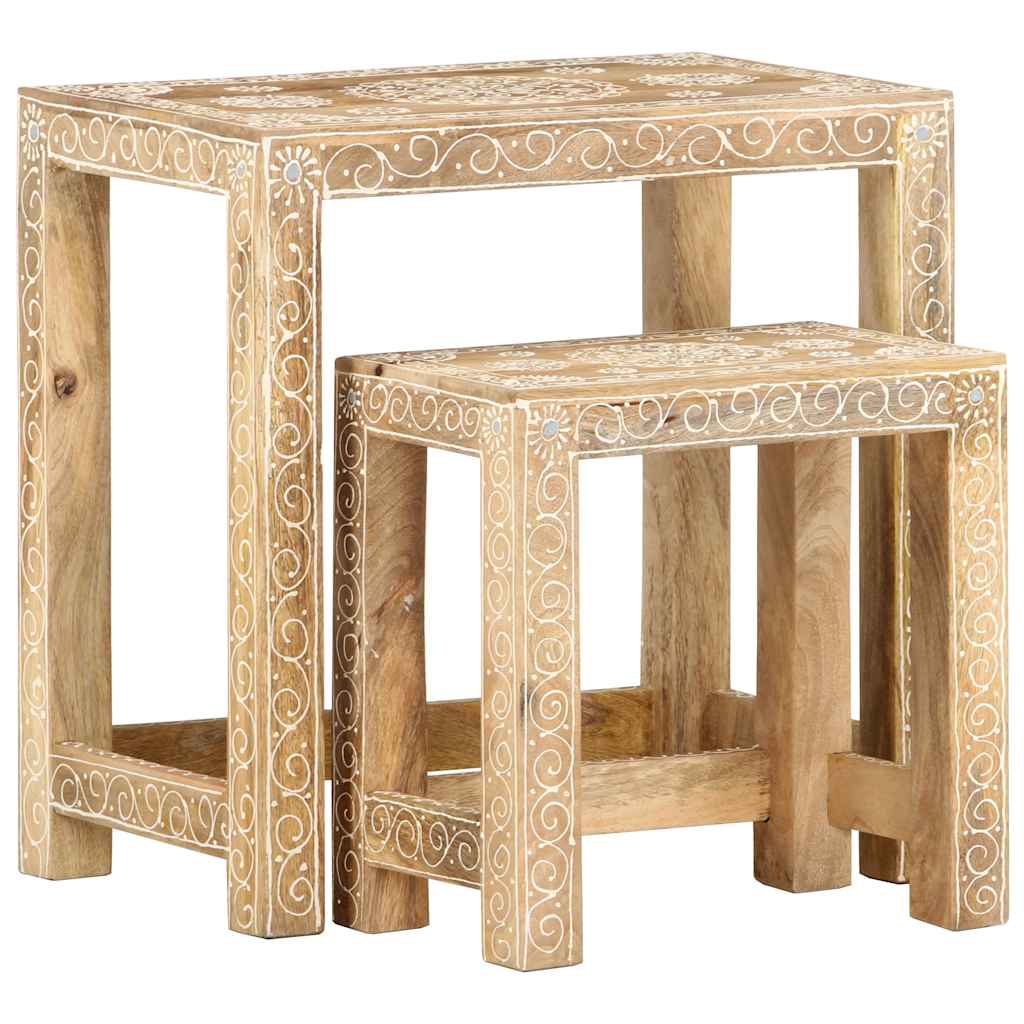 Side Table Natural Mango Wood Solid Mango Wood Small