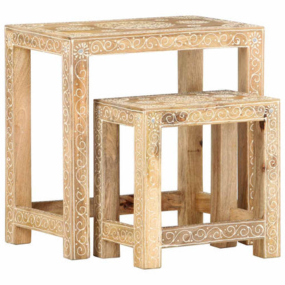 Side Table Natural Mango Wood Solid Mango Wood Small