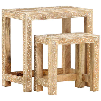 Side Table Natural Mango Wood Solid Mango Wood Small