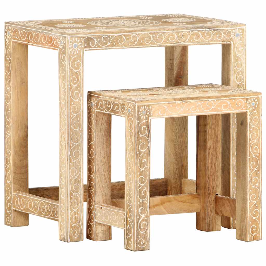 Side Table Natural Mango Wood Solid Mango Wood Small