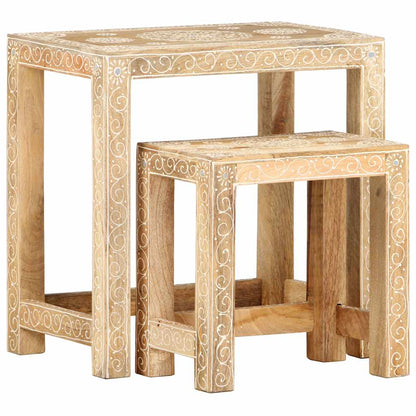 Side Table Natural Mango Wood Solid Mango Wood Small