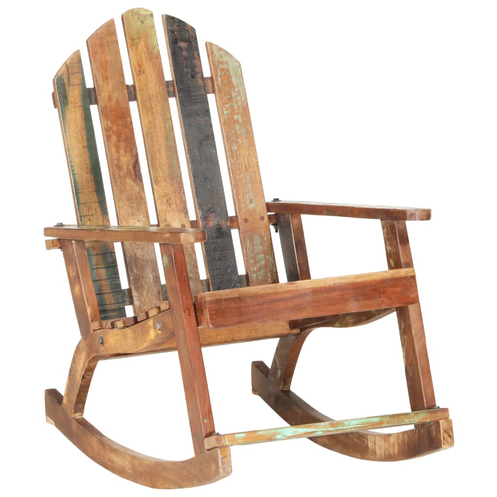 Garden Rocking Chair Multicolour Solid reclaimed wood Standard