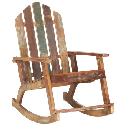 Garden Rocking Chair Multicolour Solid reclaimed wood Standard