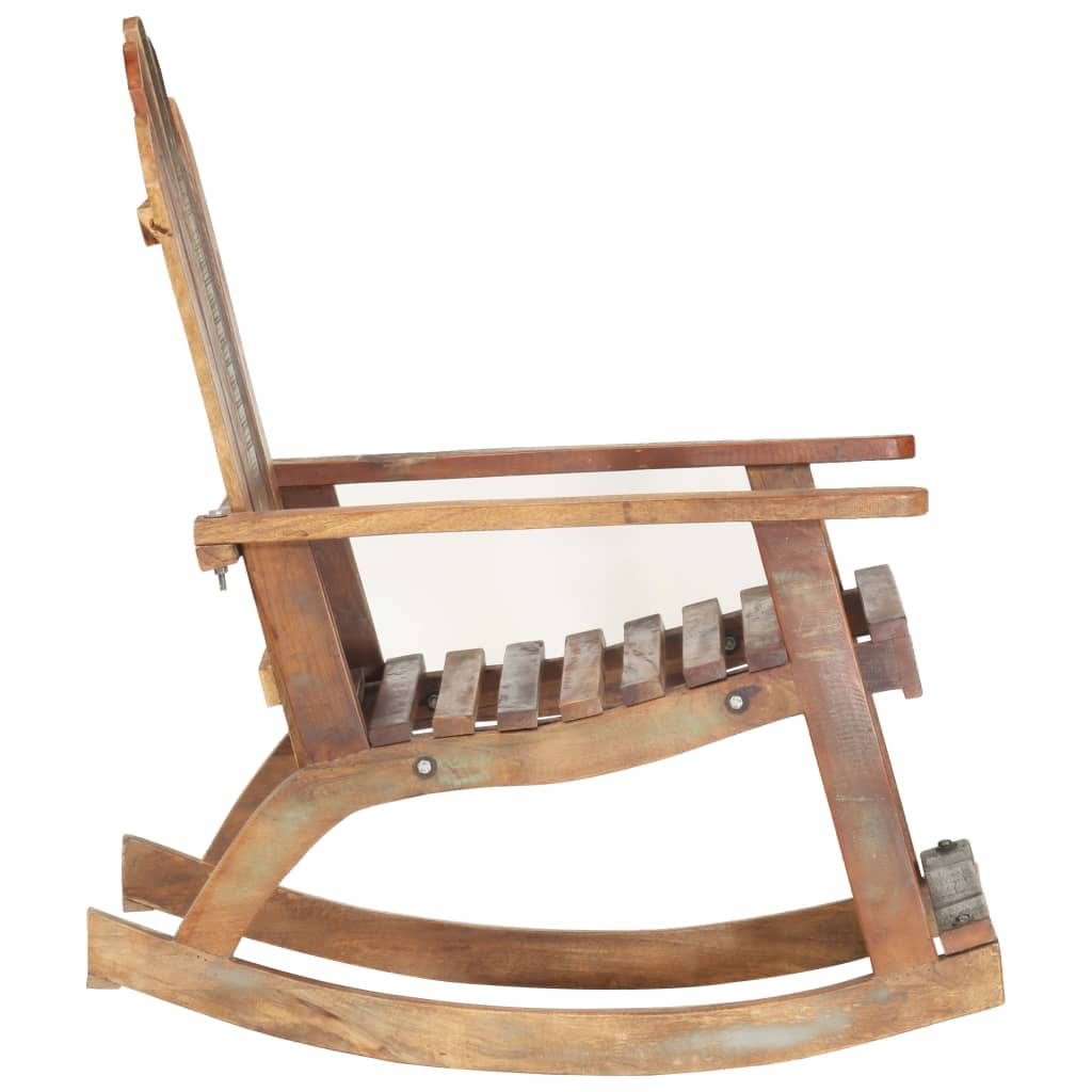 Garden Rocking Chair Multicolour Solid reclaimed wood Standard