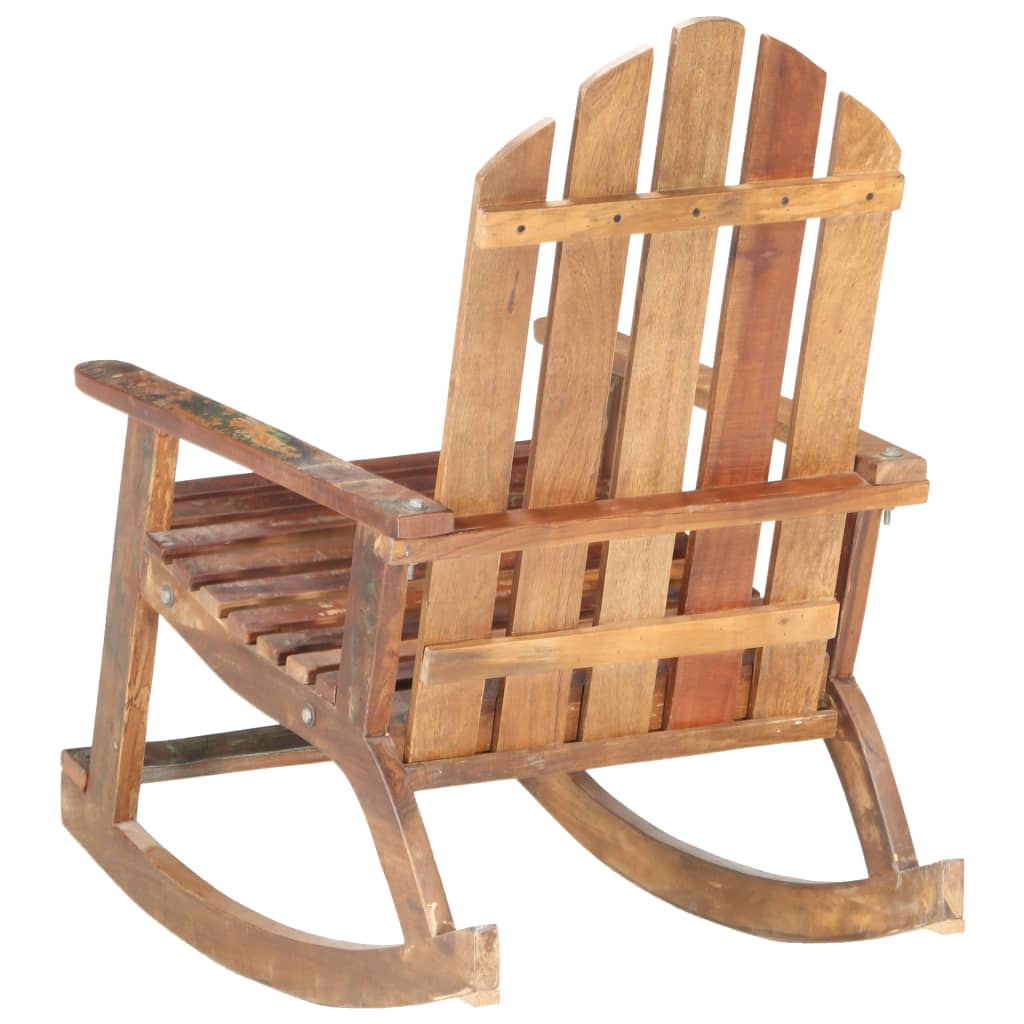 Garden Rocking Chair Multicolour Solid reclaimed wood Standard