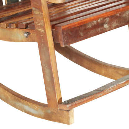 Garden Rocking Chair Multicolour Solid reclaimed wood Standard