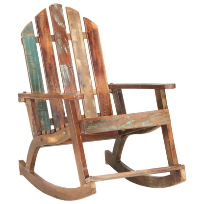 Garden Rocking Chair Multicolour Solid reclaimed wood Standard