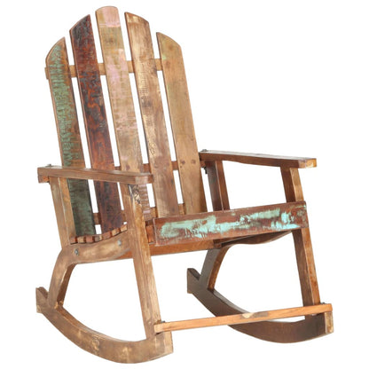 Garden Rocking Chair Multicolour Solid reclaimed wood Standard
