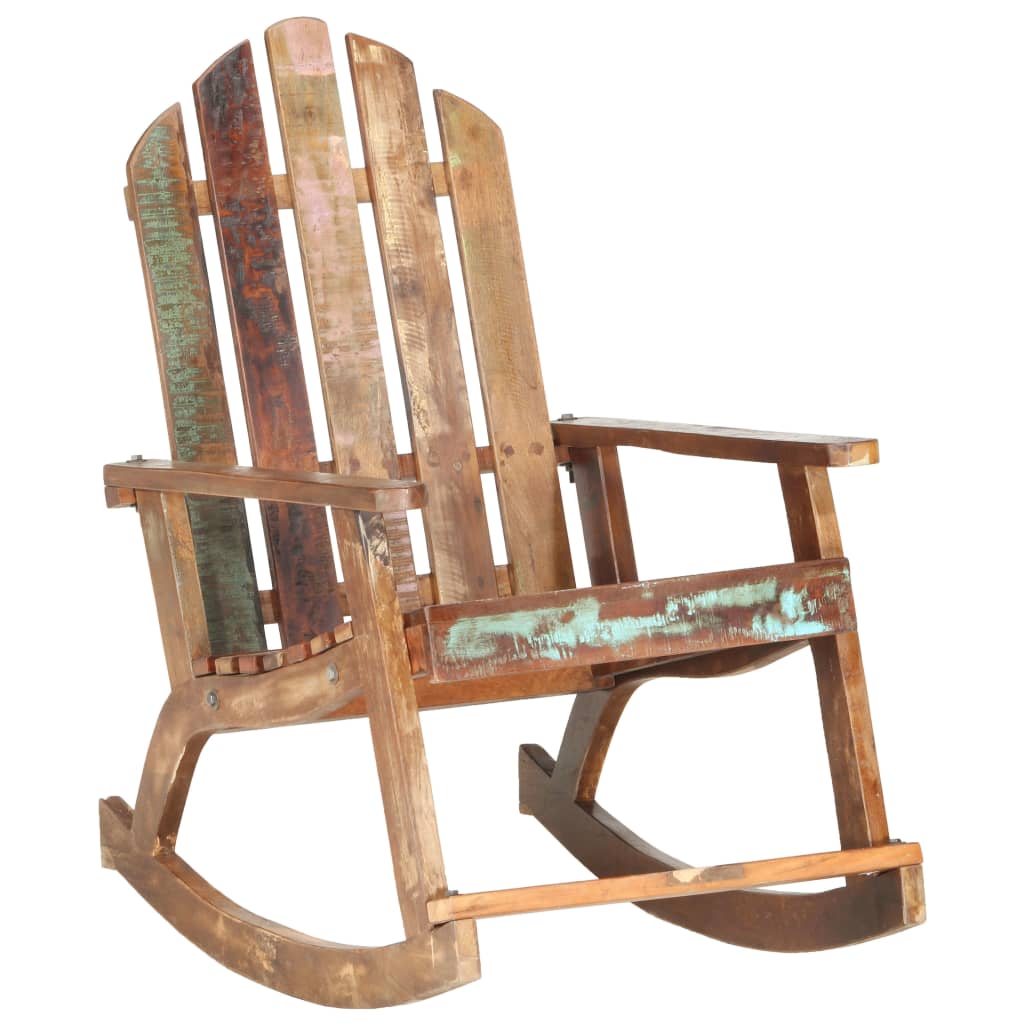 Garden Rocking Chair Multicolour Solid reclaimed wood Standard