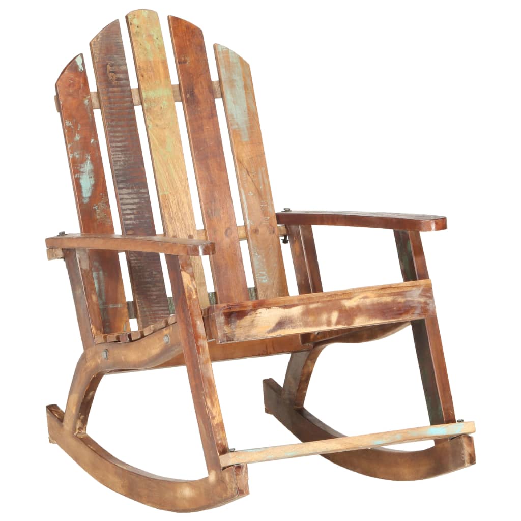 Garden Rocking Chair Multicolour Solid reclaimed wood Standard