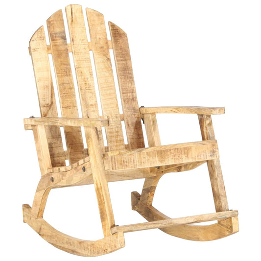 Garden Rocking Chair Woodgrain Solid Mango Wood Standard