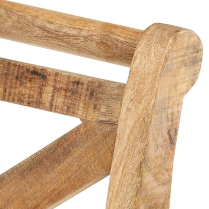 Hall Bench Brown Solid Mango Wood 40.6x13.0x28.3 Entryway Bench