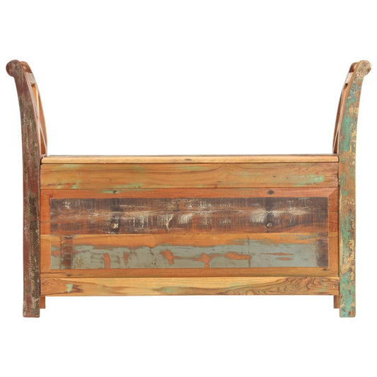 Hall Bench Dark brown Solid reclaimed wood 40.6 in wide, 13 in deep