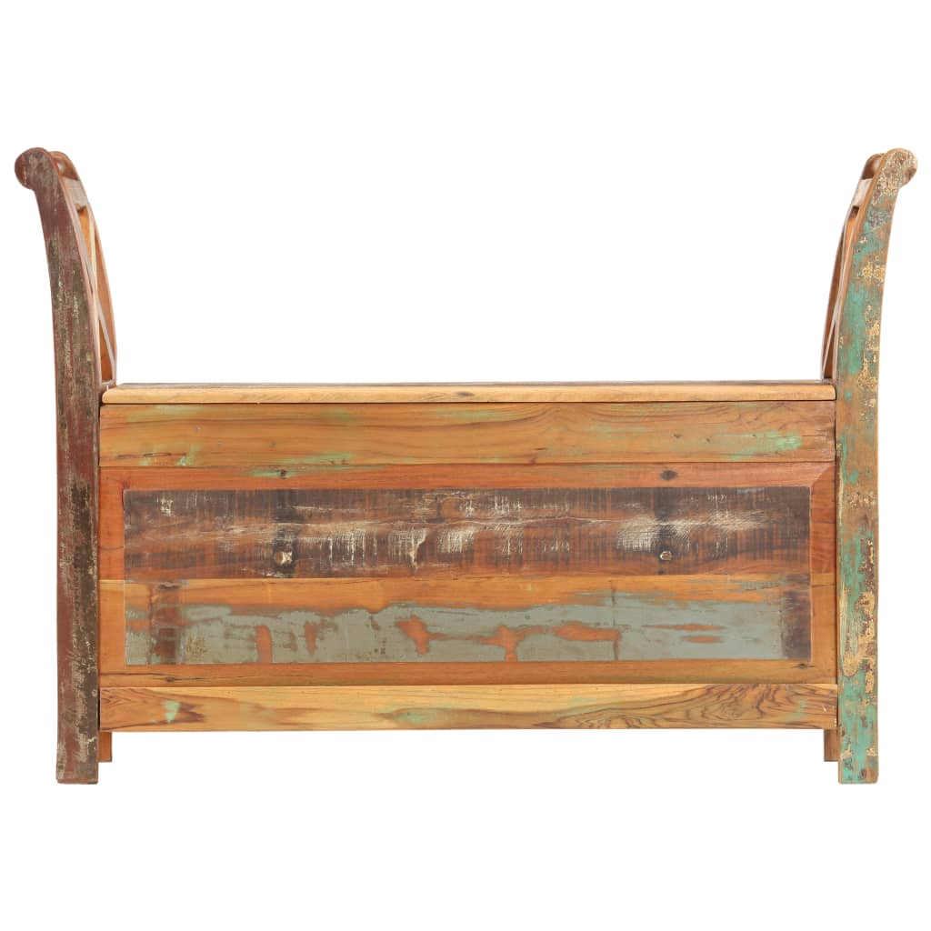 Hall Bench Dark brown Solid reclaimed wood 40.6 in wide, 13 in deep