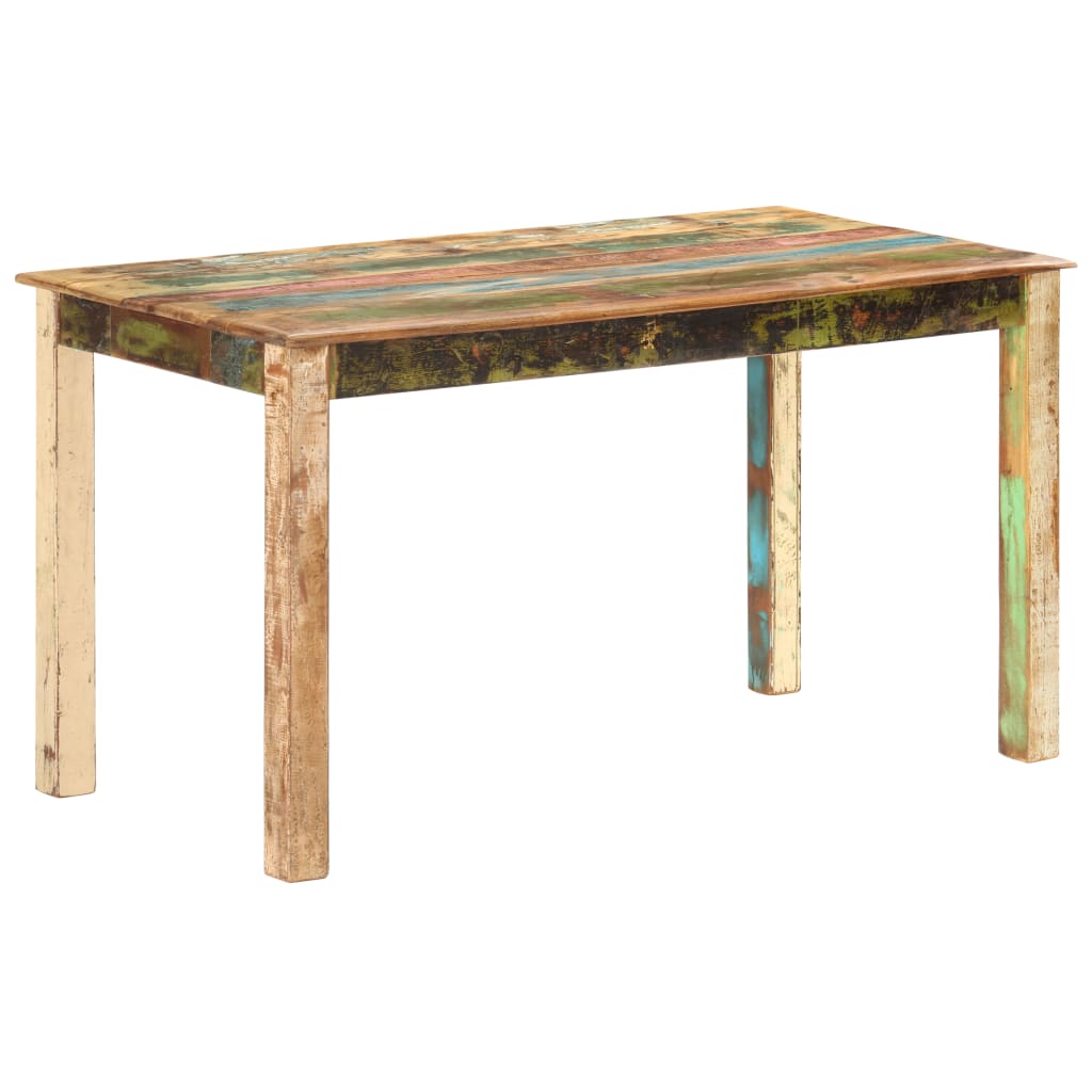 Dining Table Varied, Multicoloured Solid reclaimed wood