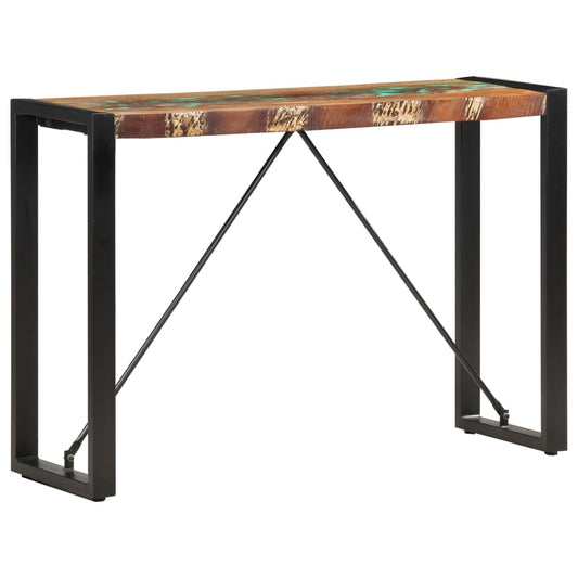 Console Table Multicolor Solid reclaimed wood and steel