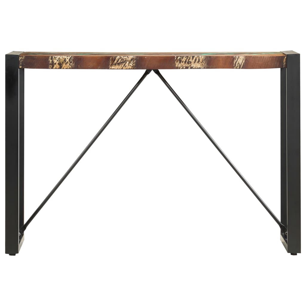 Console Table Multicolor Solid reclaimed wood and steel