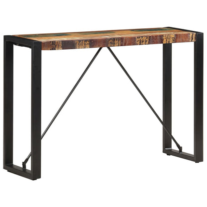 Console Table Multicolor Solid reclaimed wood and steel