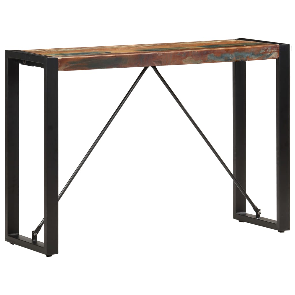 Console Table Multicolor Solid reclaimed wood and steel