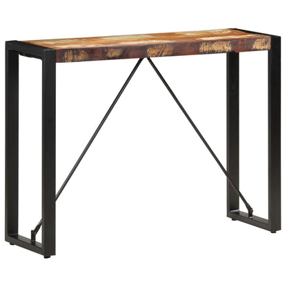 Console Table Multicolor Solid reclaimed wood and steel