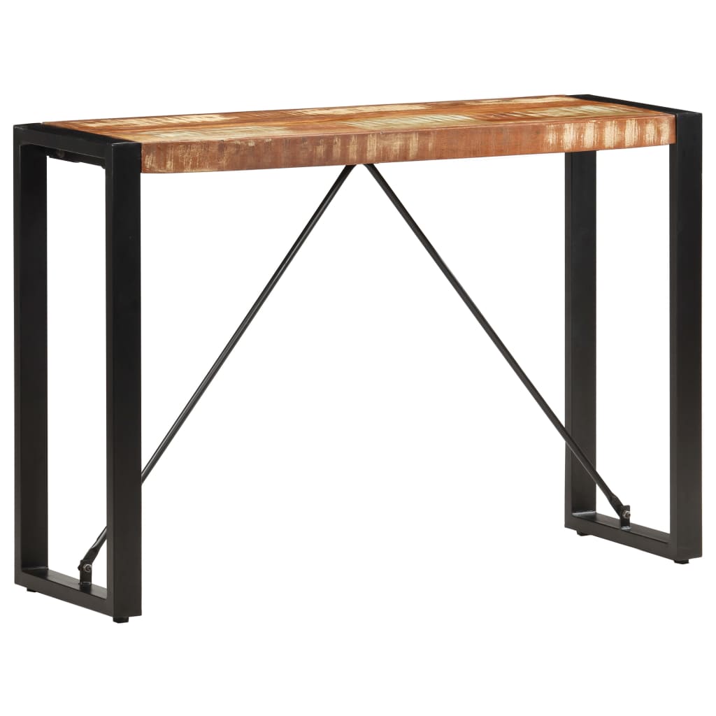 Console Table Multicolor Solid reclaimed wood and steel
