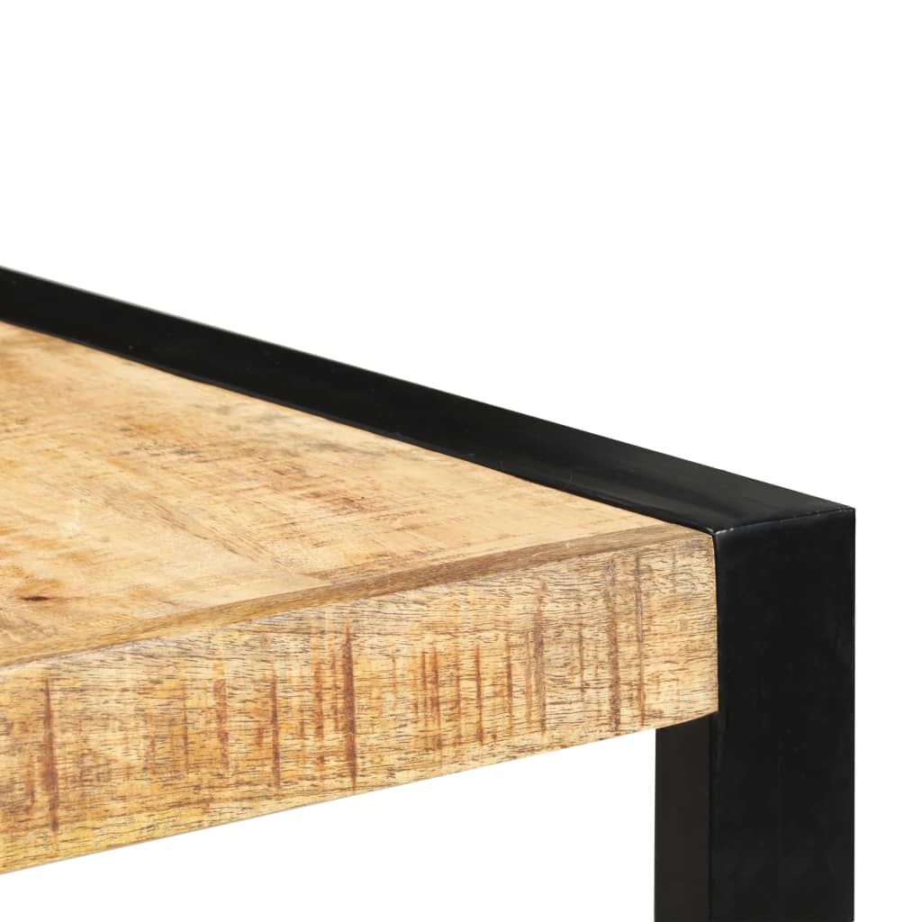 Bar Table Mango Wood Solid Mango Wood, Steel Large Industrial