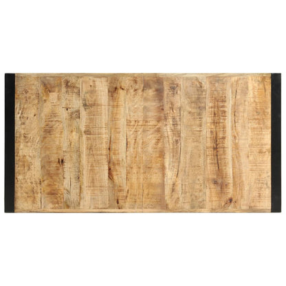 Bar Table Mango Wood Solid Mango Wood, Steel Large Industrial