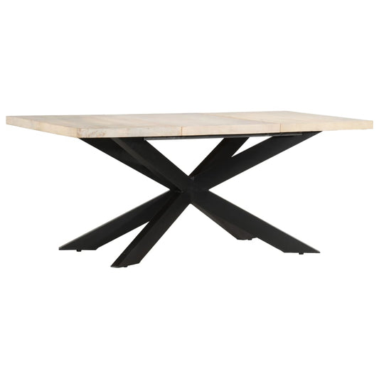 Dining Table Bleached Mango Wood Solid Bleached Mango Wood