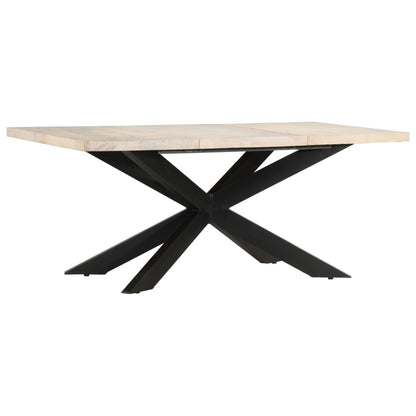 Dining Table Bleached Mango Wood Solid Bleached Mango Wood