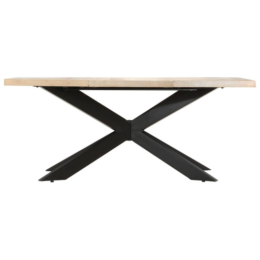 Dining Table Bleached Mango Wood Solid Bleached Mango Wood