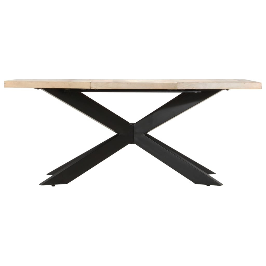 Dining Table Bleached Mango Wood Solid Bleached Mango Wood