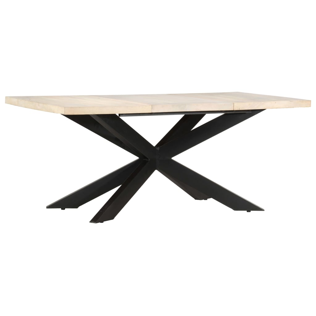 Dining Table Bleached Mango Wood Solid Bleached Mango Wood