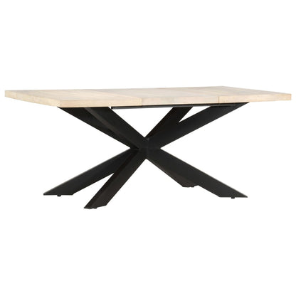 Dining Table Bleached Mango Wood Solid Bleached Mango Wood