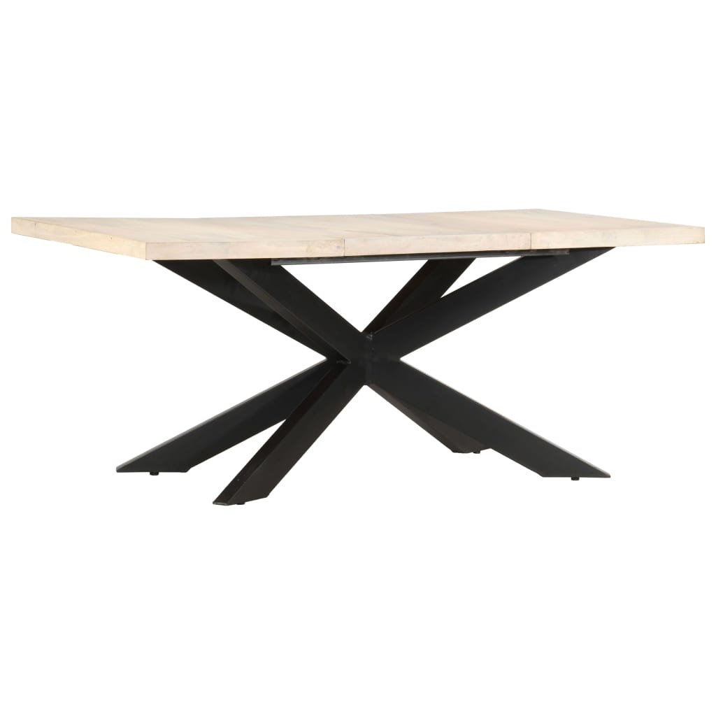 Dining Table Bleached Mango Wood Solid Bleached Mango Wood
