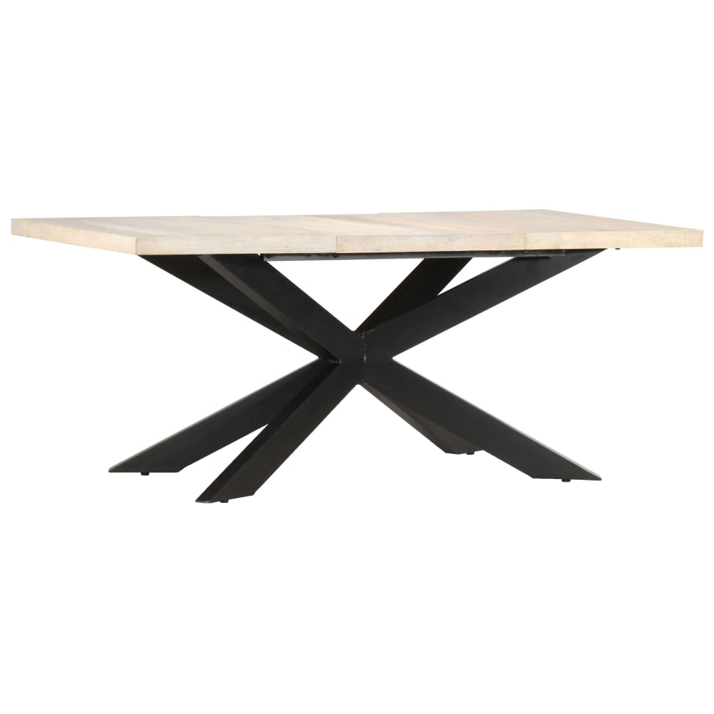 Dining Table Bleached Mango Wood Solid Bleached Mango Wood