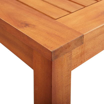 Outdoor Dining Set Brown frame Solid Acacia wood 3 Piece