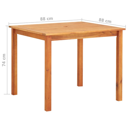 Outdoor Dining Set Brown frame Solid Acacia Wood 5 Piece Set
