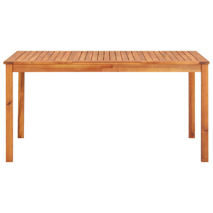 Outdoor Dining Set Brown Solid Wood Acacia 5 Piece Set Durable