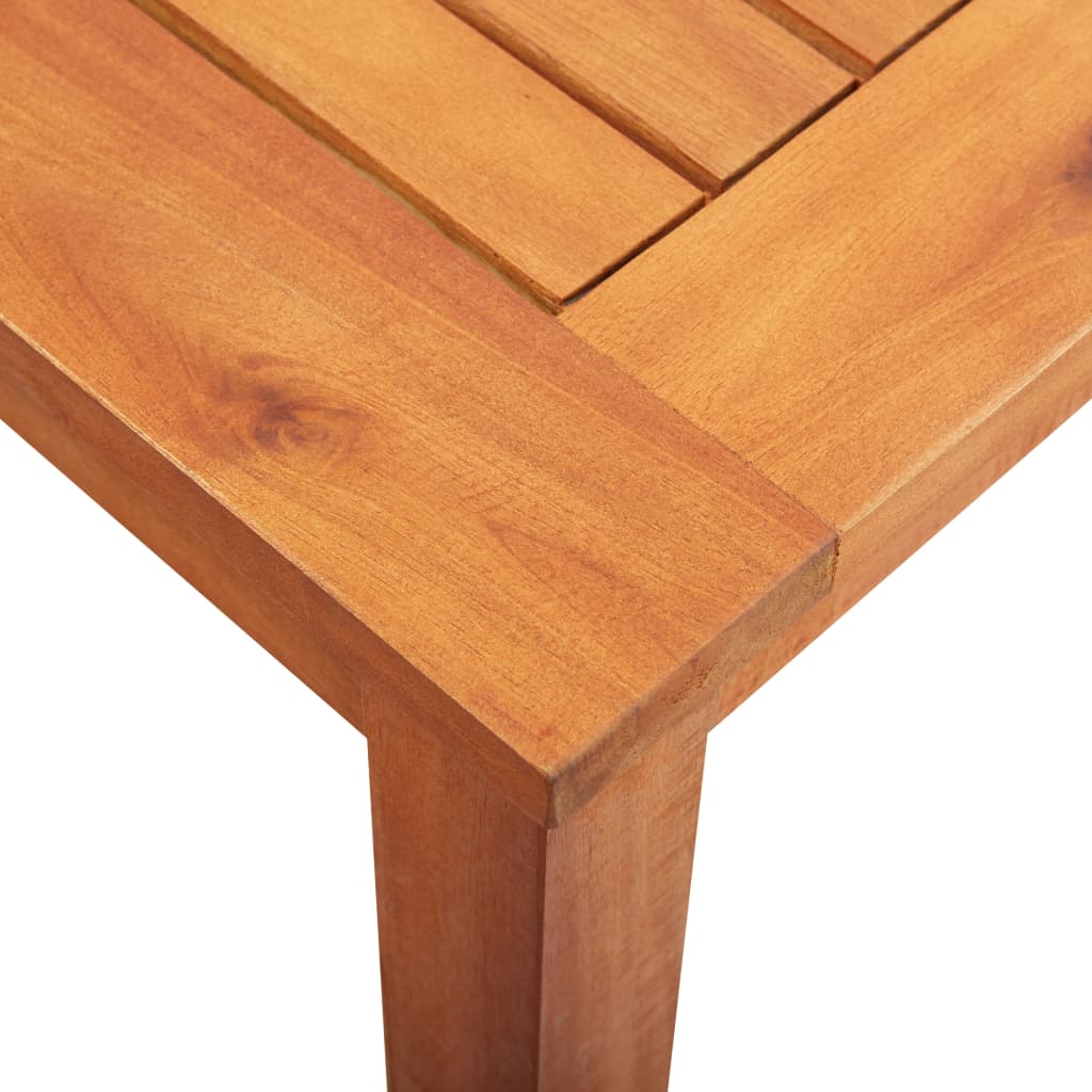 Outdoor Dining Set Brown Solid Wood Acacia 5 Piece Set Durable